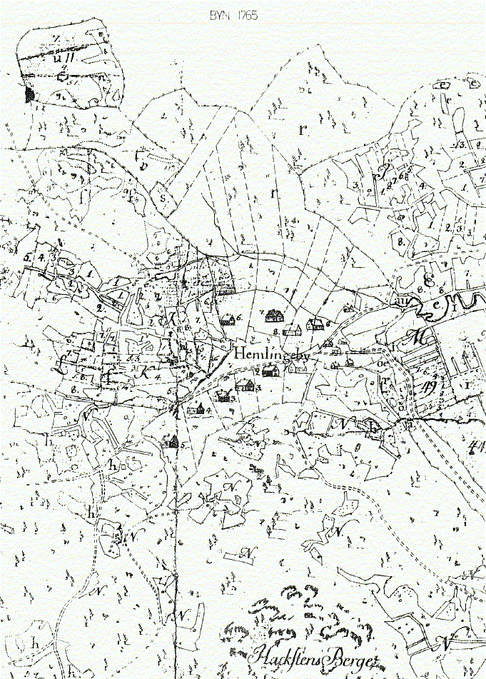 1765 map of Hemlingby
